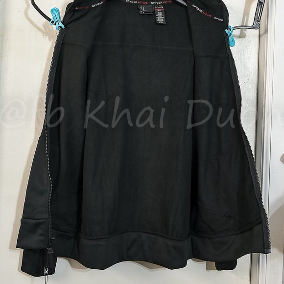 Spyder Men Active Hooded Full Zip Jacket, BLACK ,‎ Size select - Picture 6 of 8